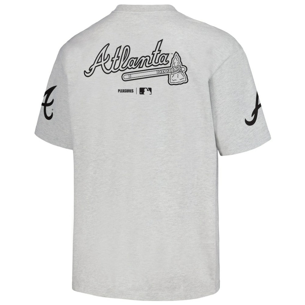 Atlanta Braves PLEASURES Team T-Shirt Gray