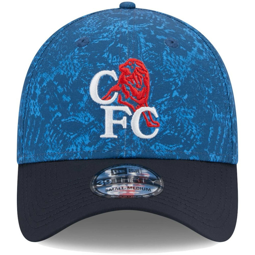 Chelsea New Era Retro All Over Print 39THIRTY Flex Hat - Blue/Navy outlet