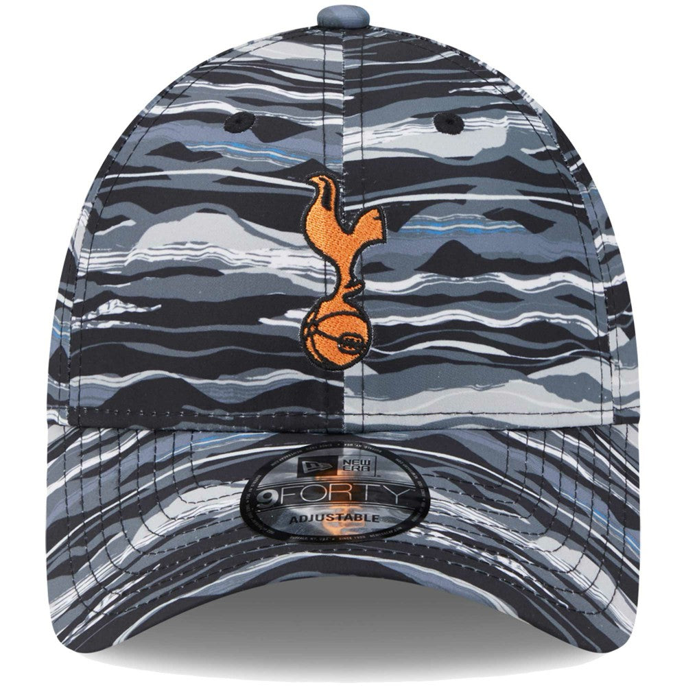 Tottenham Hotspur New Era Wave All Over Print 9FORTY Adjustable Hat - Black sale