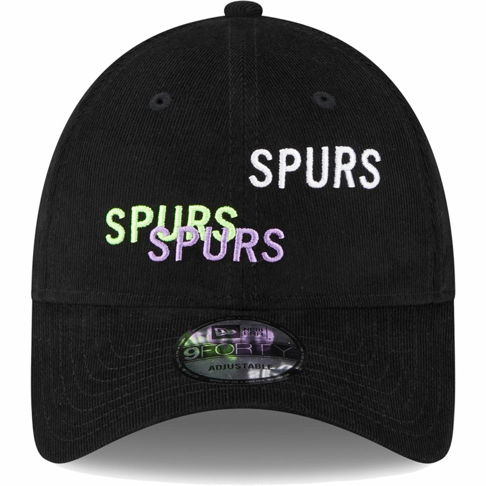 Tottenham Hotspur New Era Triple Wordmark 9FORTY Adjustable Hat - Black for sale