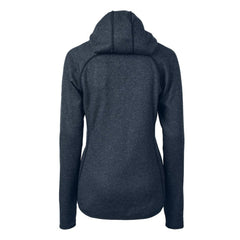 San Diego Padres Cutter & Buck Women's Americana Logo Mainsail Sweater-Knit Full-Zip Hoodie Heather Navy