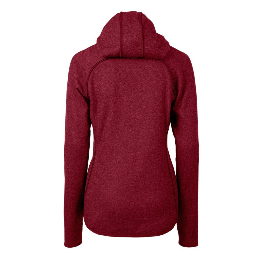 Boston Red Sox Cutter & Buck Women's Americana Logo Mainsail Sweater-Knit Full-Zip Hoodie Cardinal