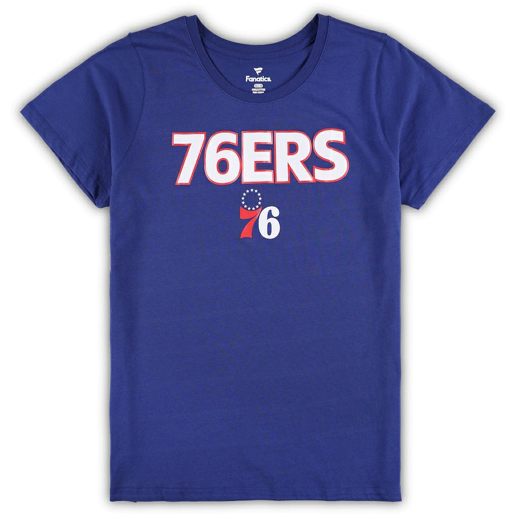 Philadelphia 76ers Women's Plus Size T-Shirt & Shorts Combo Set - Royal/Heather Gray on sale