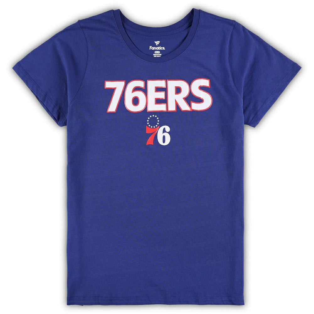 Philadelphia 76ers Women's Plus Size T-Shirt & Shorts Combo Set - Royal/Heather Gray on sale