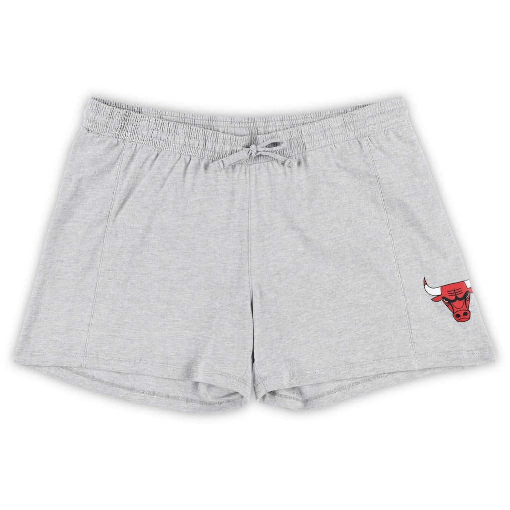 Chicago Bulls Women's Plus Size T-Shirt & Shorts Combo Set sale - Red/Heather Gray shop