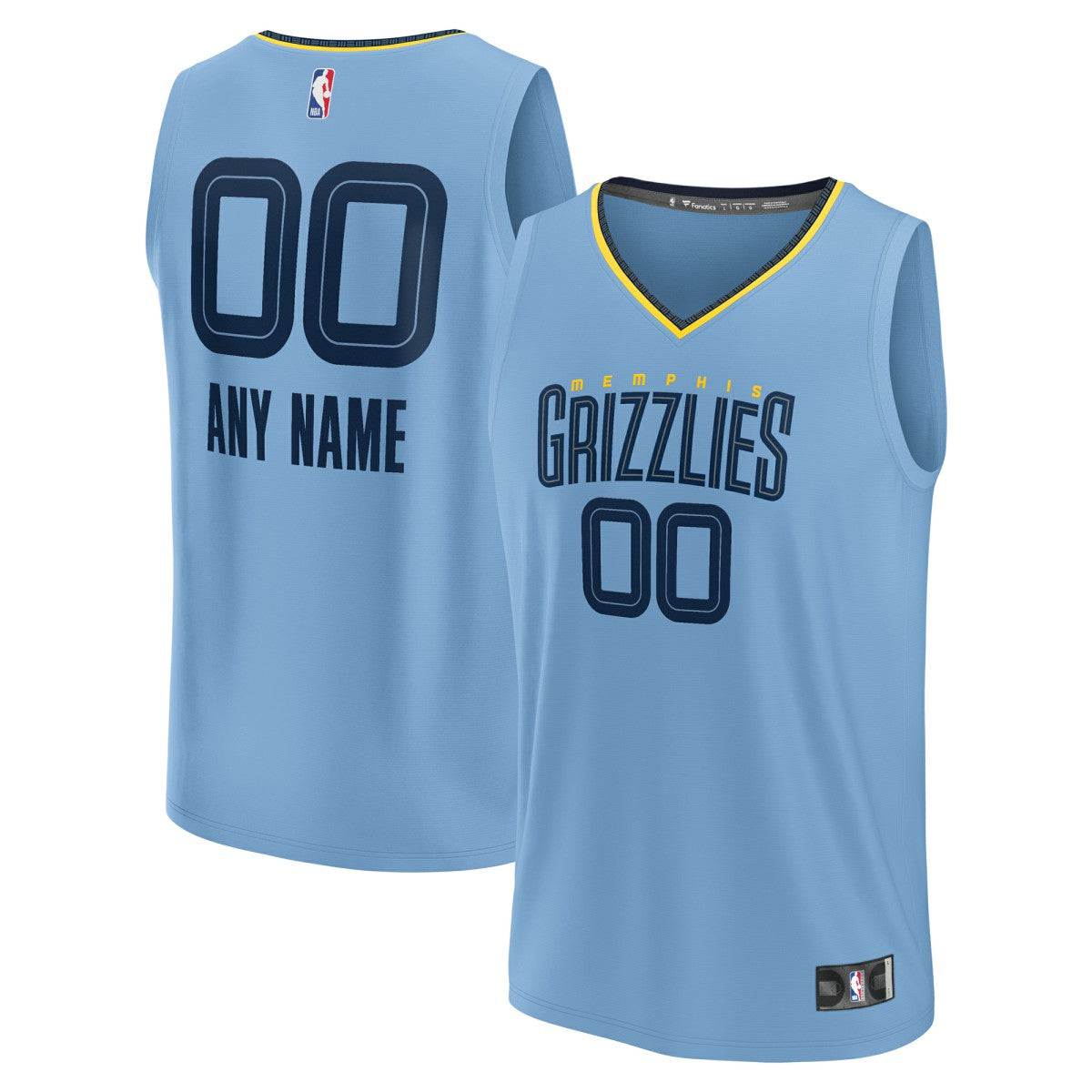 Memphis Grizzlies Custom Fast Break Jersey - Statement Edition - Light Blue sale