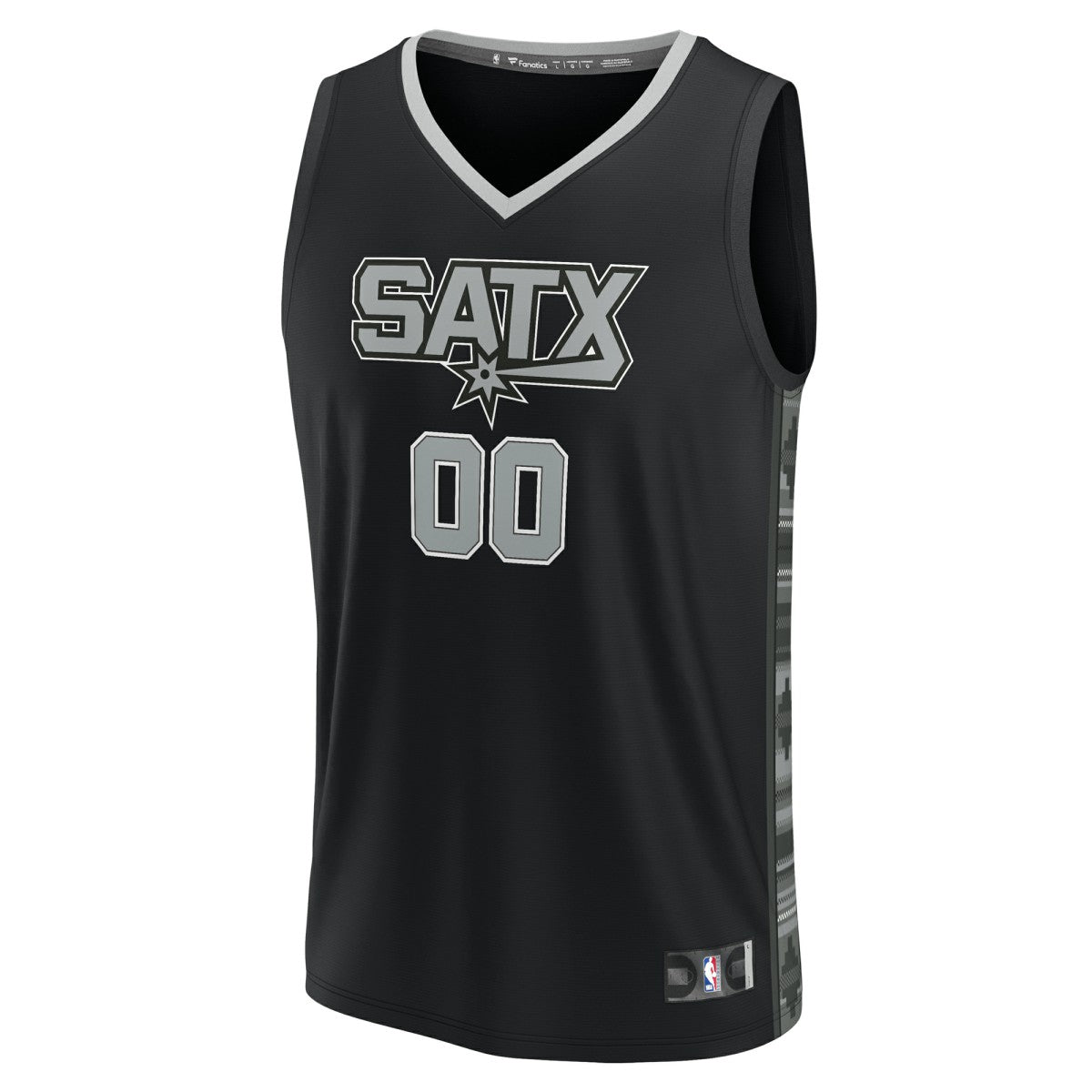San Antonio Spurs Fast Break Custom Replica Jersey - Black - Statement Edition sale