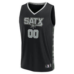 San Antonio Spurs Fast Break Custom Replica Jersey - Black - Statement Edition sale