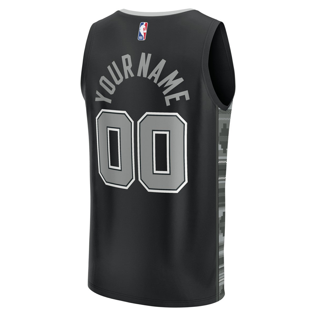 San Antonio Spurs Fast Break Custom Replica Jersey - Black - Statement Edition sale