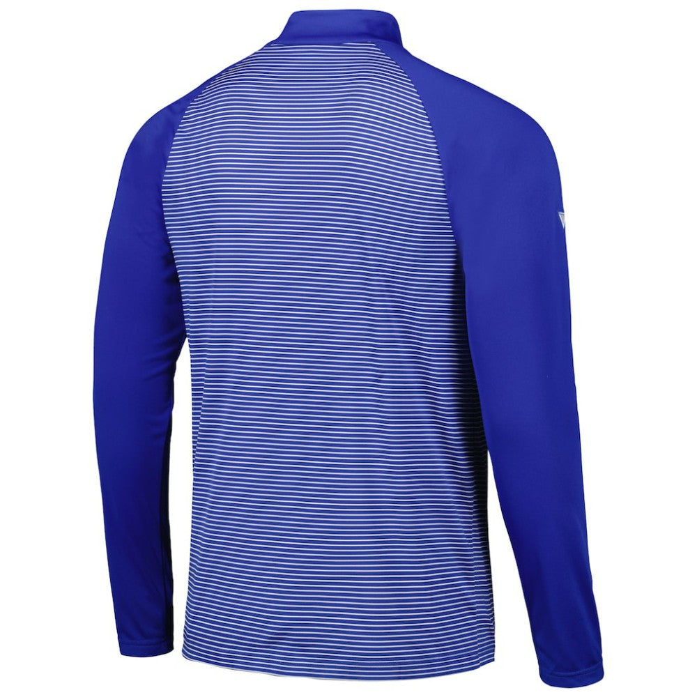 Philadelphia Phillies Levelwear Charter Striped Raglan Quarter-Zip Top Royal