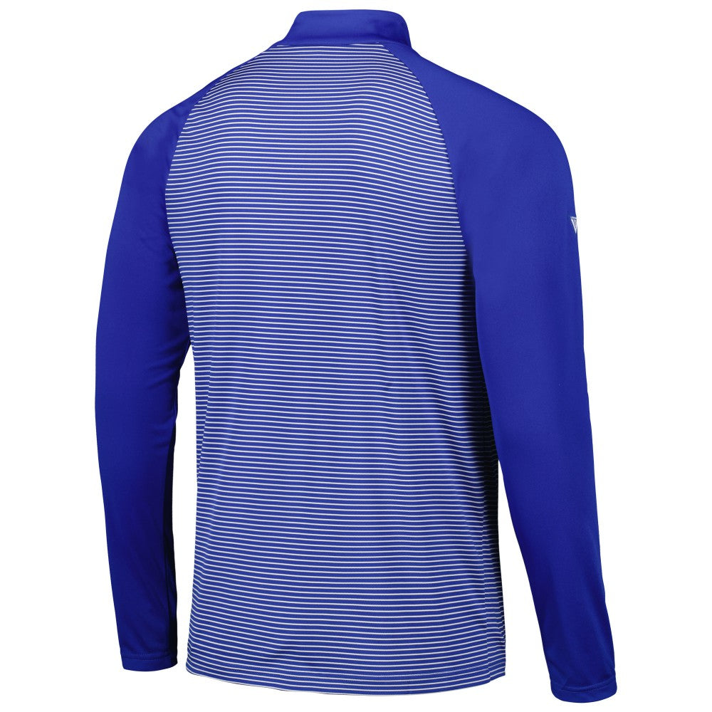 Los Angeles Dodgers Levelwear Charter Striped Raglan Quarter-Zip Top Royal