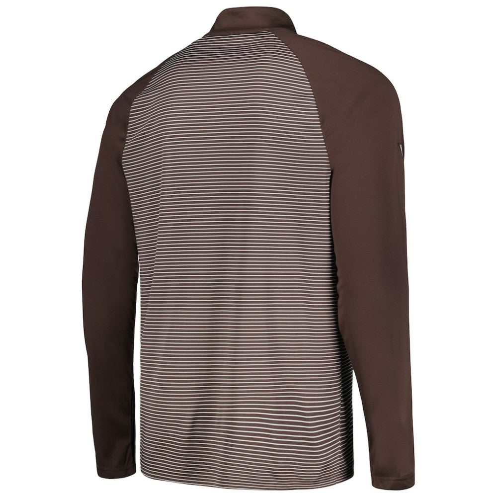 San Diego Padres Levelwear Charter Striped Raglan Quarter-Zip Top Brown