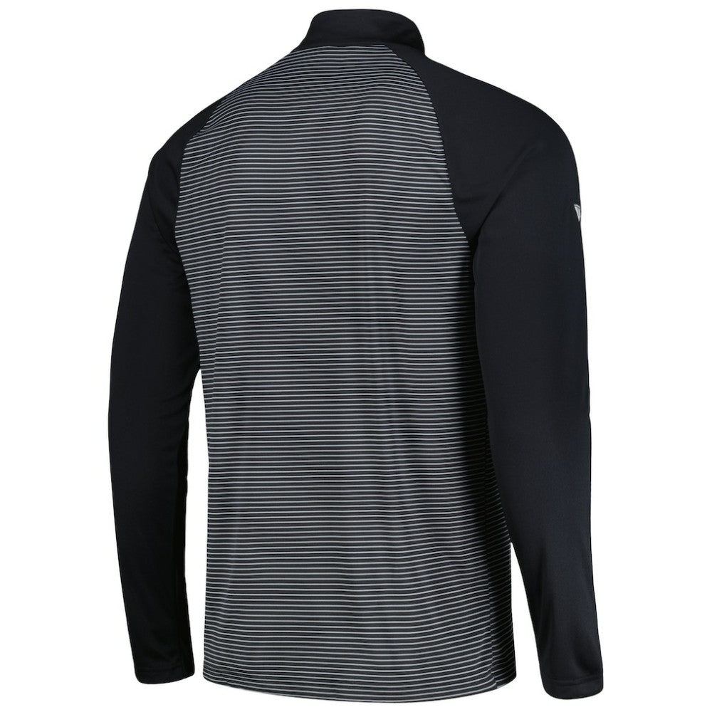 San Francisco Giants Levelwear Charter Striped Raglan Quarter-Zip Top Black