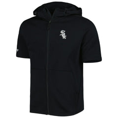 Chicago White Sox Levelwear Recruit Full-Zip Short Sleeve Hoodie Black