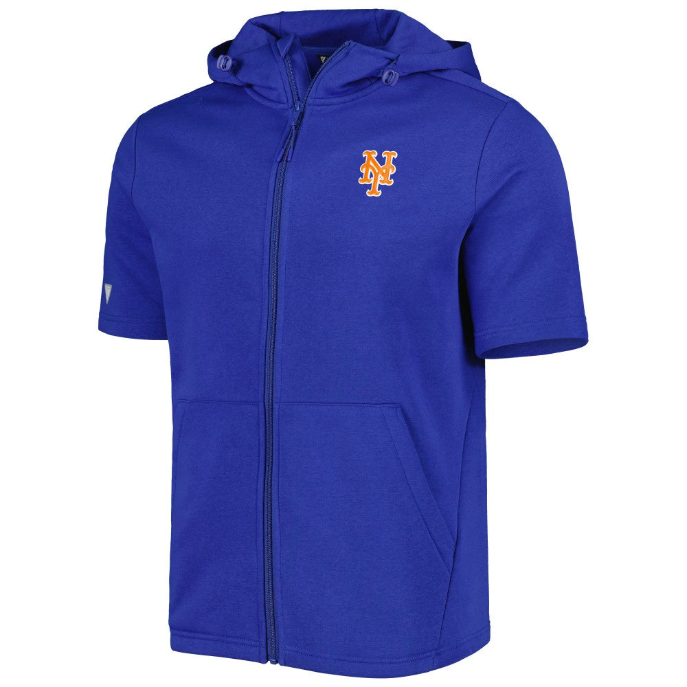 New York Mets Levelwear Recruit Full-Zip Short Sleeve Hoodie Royal
