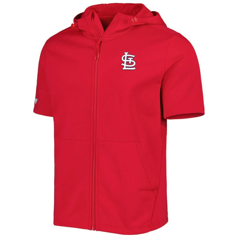 St. Louis Cardinals Levelwear Recruit Full-Zip Short Sleeve Hoodie Red