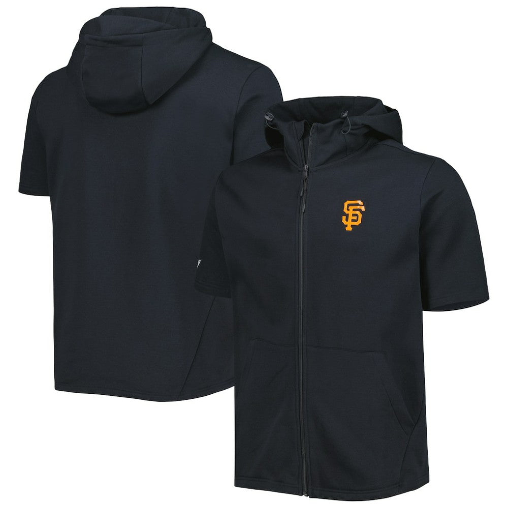 San Francisco Giants Levelwear Recruit Full-Zip Short Sleeve Hoodie Black