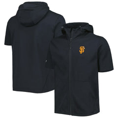 San Francisco Giants Levelwear Recruit Full-Zip Short Sleeve Hoodie Black