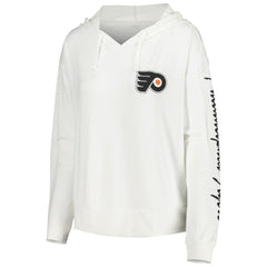 Philadelphia Flyers Concepts Sport Women's Accord Hacci Long Sleeve Hoodie Top - White Hoodies