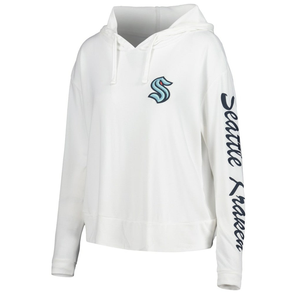 Seattle Kraken Concepts Sport Women's Accord Hacci Long Sleeve Hoodie Top - Cream Hoodies