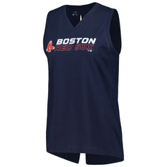 Boston Red Sox Levelwear Women's Paisley Chase V-Neck Tank Top Navy