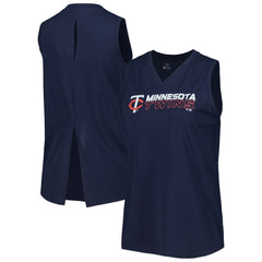 Minnesota Twins Levelwear Women's Paisley Chase V-Neck Tank Top Navy