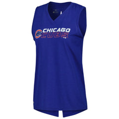 Chicago Cubs Levelwear Women's Paisley Chase V-Neck Tank Top Royal