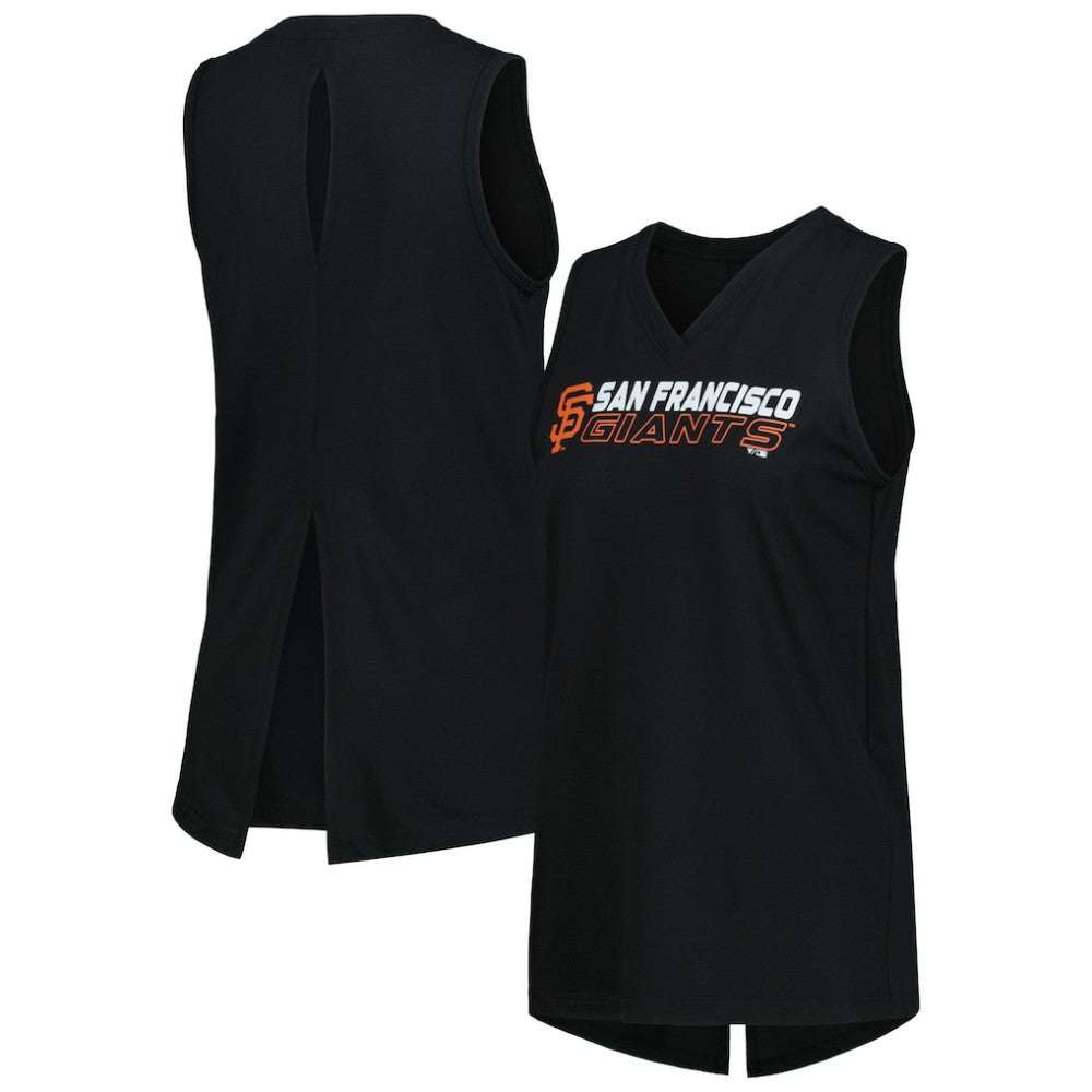 San Francisco Giants Levelwear Women's Paisley Chase V-Neck Tank Top Black
