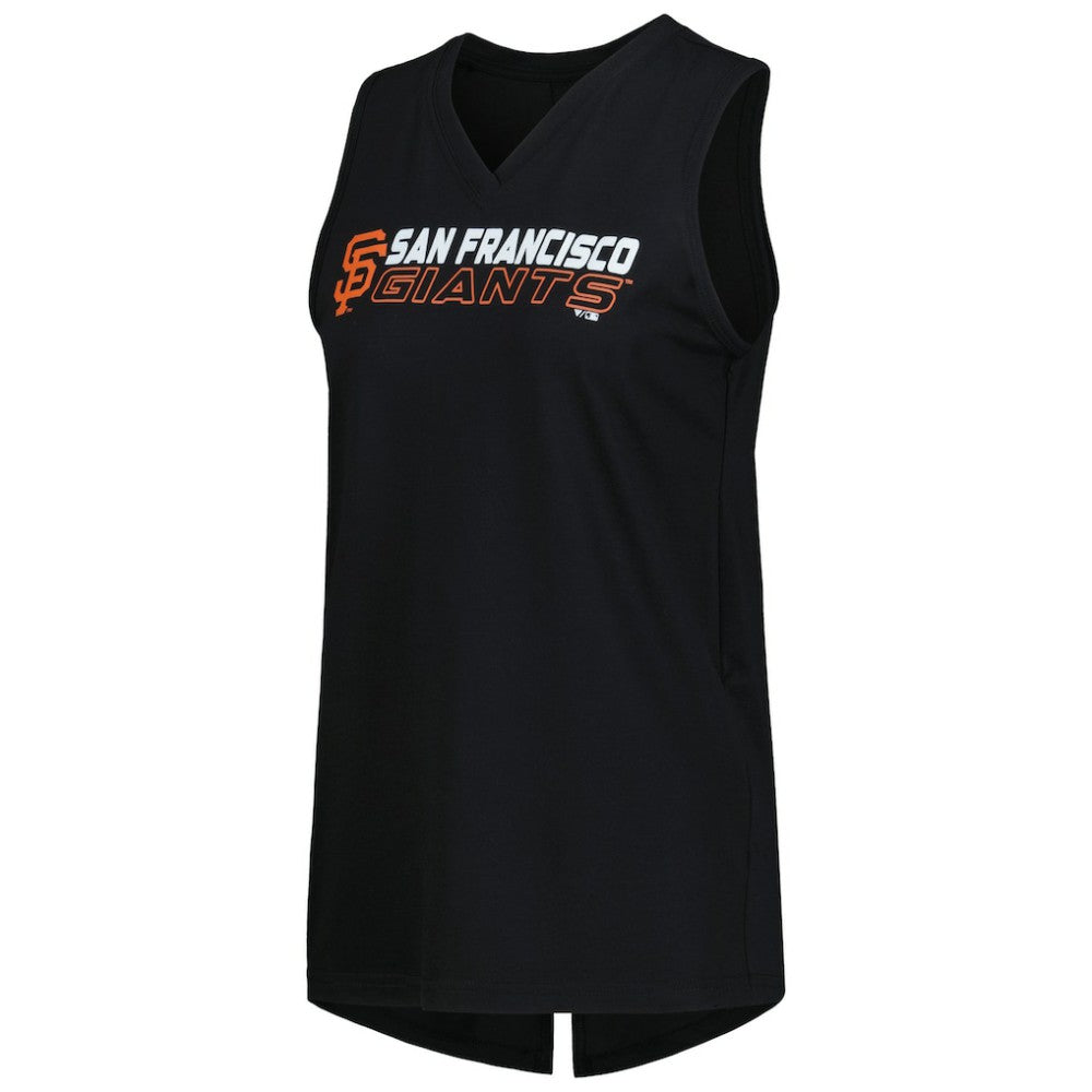 San Francisco Giants Levelwear Women's Paisley Chase V-Neck Tank Top Black