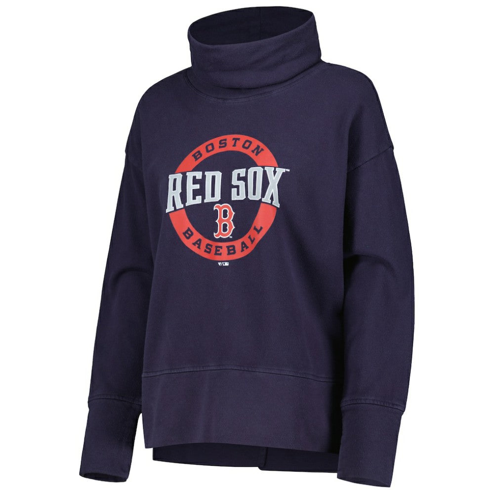 Boston Red Sox Levelwear Women's Sunset Farm Team Pullover Sweatshirt Navy