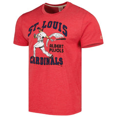 Albert Pujols St. Louis Cardinals Homage Illustration Tri-Blend T-Shirt Red