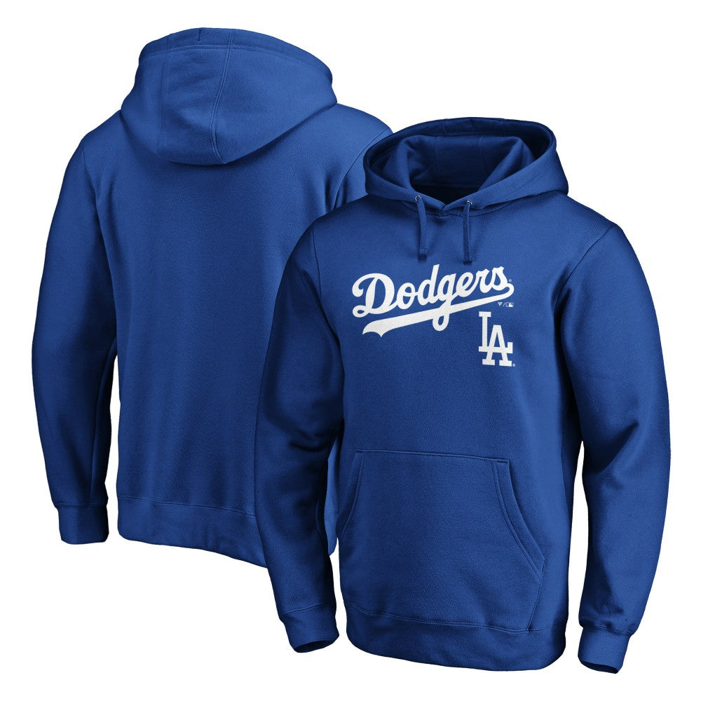 Los Angeles Dodgers Team Lock Up Logo Pullover Hoodie Royal