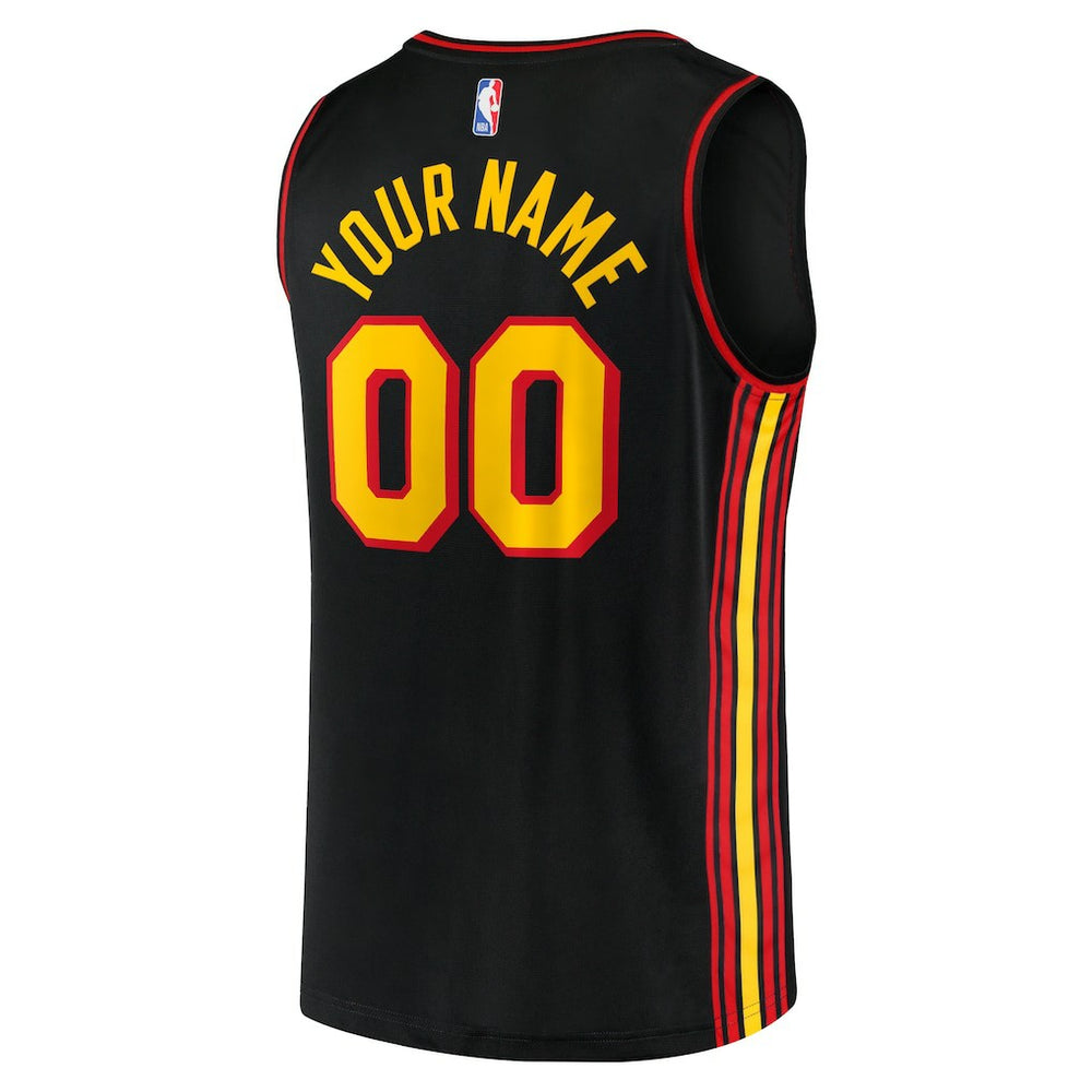 Atlanta Hawks Youth Fast Break Replica Custom Jersey - Statement Edition - Black sale