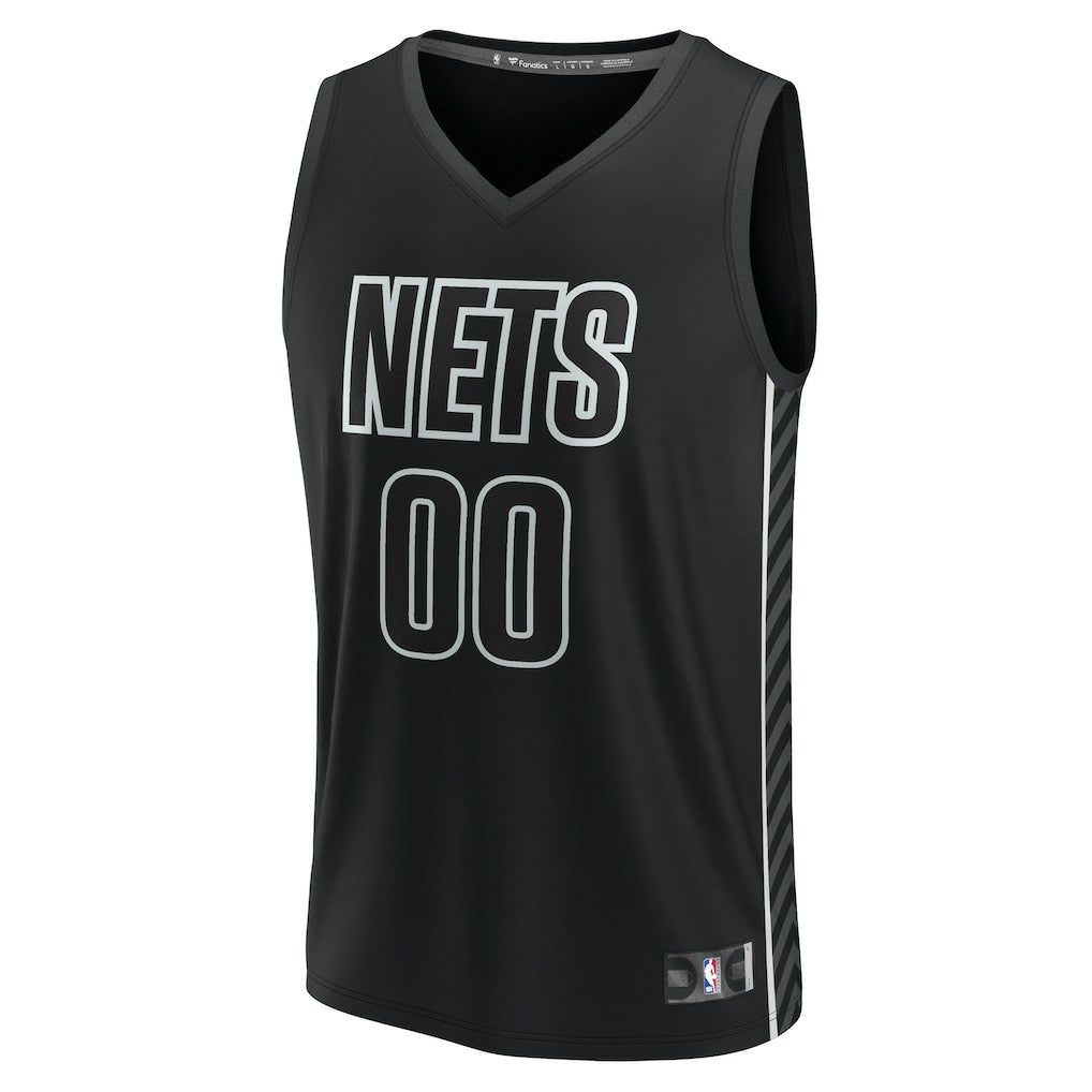 Brooklyn Nets Youth Fast Break Replica Custom Jersey - Statement Edition - Black discount