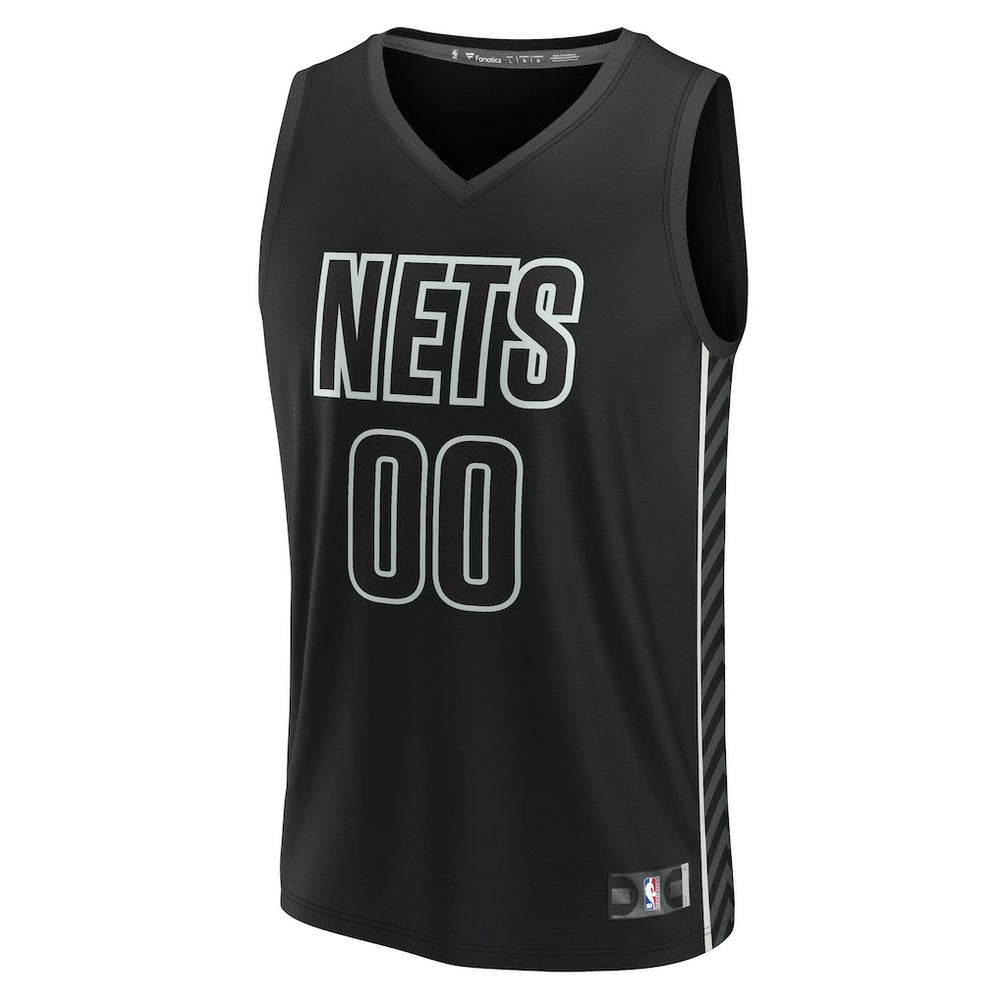 Brooklyn Nets Youth Fast Break Replica Custom Jersey - Statement Edition - Black discount