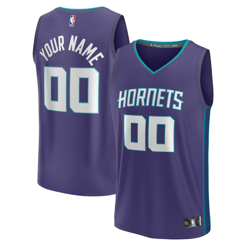 Charlotte Hornets Youth Fast Break Replica Custom Jersey - Statement Edition - Purple cheap