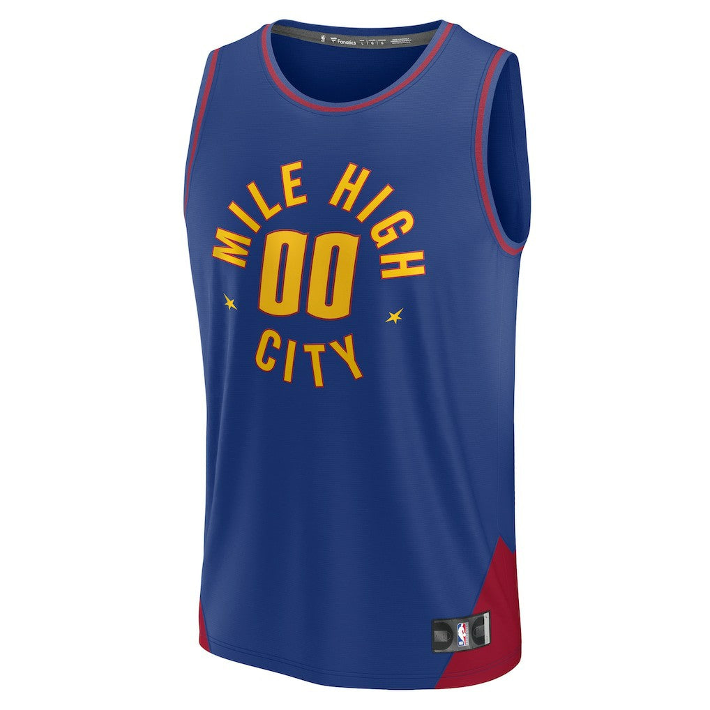 Denver Nuggets Youth Fast Break Replica Custom Jersey sale - Statement Editi- Blue for sale