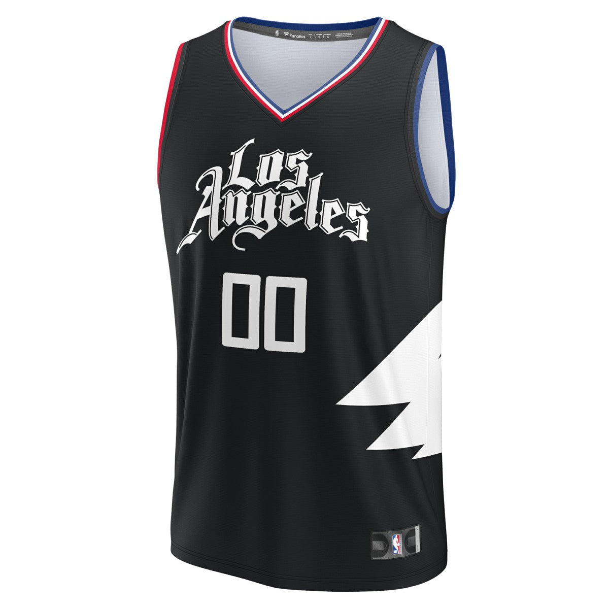 LA Clippers Youth Fast Break Replica Custom Jersey - Statement Edition - Black on sale