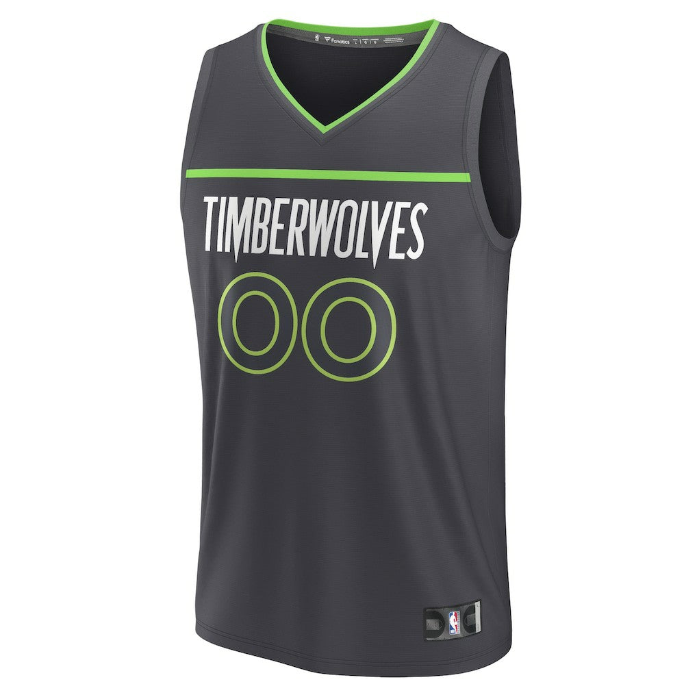 Minnesota Timberwolves Youth Custom Fast Break Jersey - Statement Edition - Black discount
