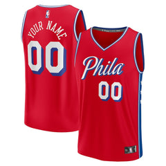 Philadelphia 76ers Youth Fast Break Replica Custom Jersey - Statement Edition - Red sale