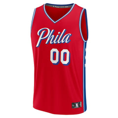 Philadelphia 76ers Youth Fast Break Replica Custom Jersey - Statement Edition - Red sale