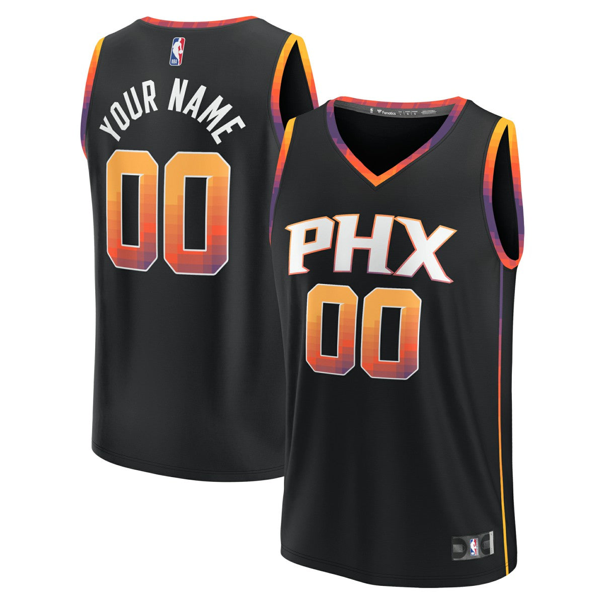 Phoenix Suns Youth Fast Break Replica Custom Jersey - Statement Edition - Black outlet