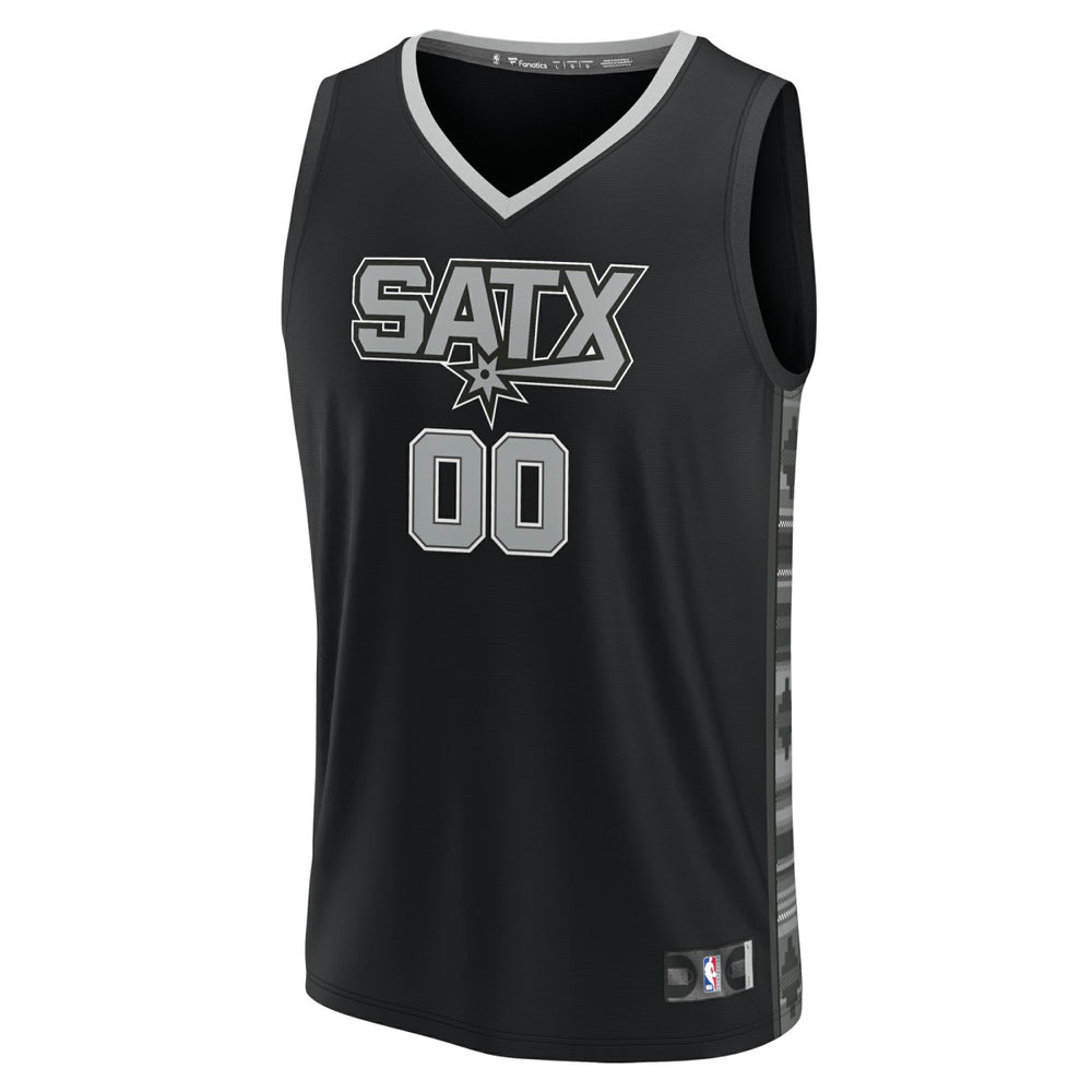 San Antonio Spurs Youth Fast Break Replica Custom Jersey - Statement Edition - Black discount