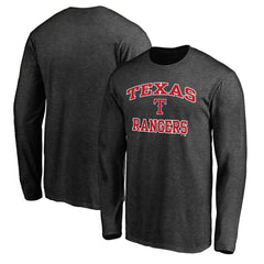 Texas Rangers Heart & Soul Team Long Sleeve T-Shirt Charcoal