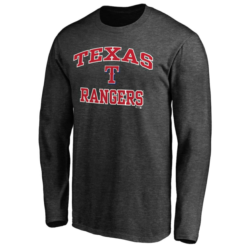 Texas Rangers Heart & Soul Team Long Sleeve T-Shirt Charcoal