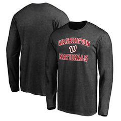Washington Nationals Heart & Soul Team Long Sleeve T-Shirt Charcoal