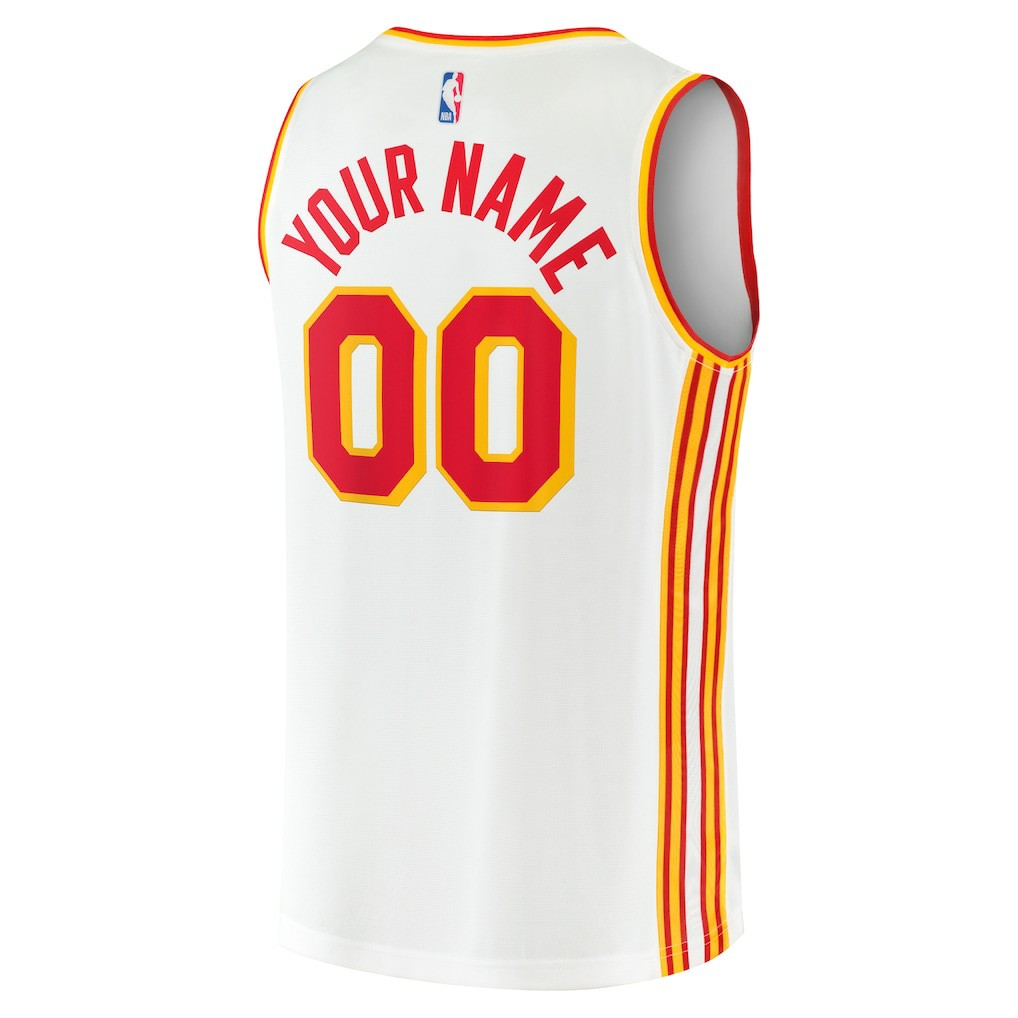Atlanta Hawks Fast Break Custom Replica Jersey - Association Edition - White for sale