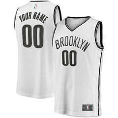 Brooklyn Nets Fast Break Custom Replica Jersey - Association Edition - White on sale