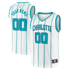 Charlotte Hornets Fast Break Custom Replica Jersey - Association Edition - White on sale