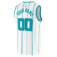 Charlotte Hornets Fast Break Custom Replica Jersey - Association Edition - White on sale